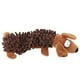 thumbnail image 3 of Juguete de peluche para mascotas, gatos y perros pequeños, con forma de animal, con dispositivo de sonido para morder los molares, perro marrón, 3 of 11