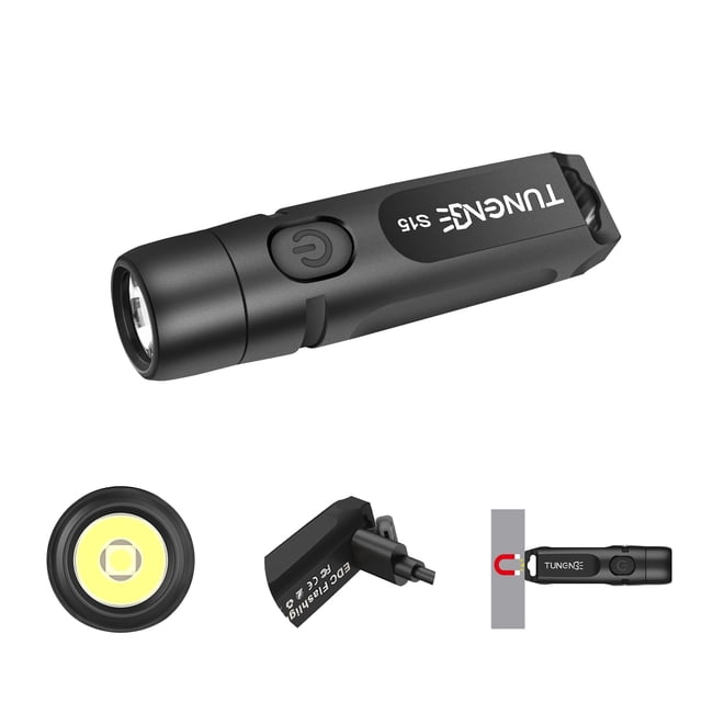 Llavero con linterna TUNENGE S15, 650 lúmenes, recargable