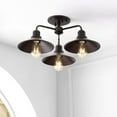 thumbnail image 6 of JONATHAN Y Calvin 18.5" 3-Light Iron Industrial LED Semi Flush Mount, Oil Rubbed Bronze, JYL7498A, 6 of 8