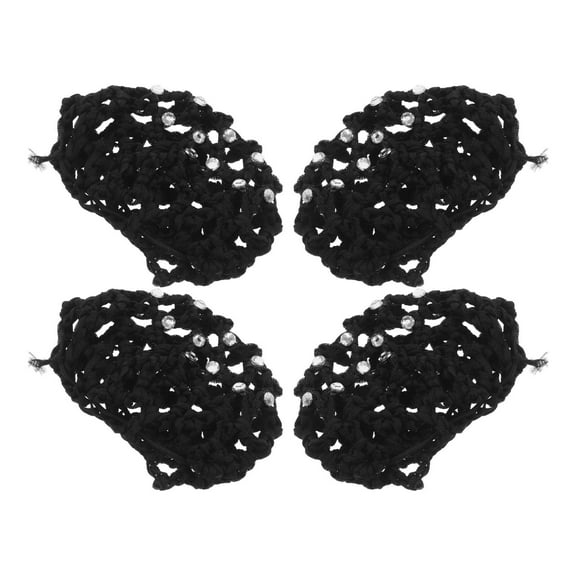 Masteelf 4 Pcs Ballet Hair Bun Cover Hair Nets Net Bag Hair Net .00X10.00X1.00CM