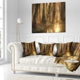 thumbnail image 3 of Designart Golden Morning in Dense Forest - Landscape Photography Throw Pillow - 18x18, 3 of 5