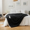 thumbnail image 2 of JoanKaren 100x90" Electric Heated Blanket,King Size Dual Control Faux Fur Electric Blankets with 4 Heat Settings,Auto Shut-Off&Machine Washable,Dark Gray, 2 of 9