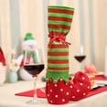 thumbnail image 2 of Cubierta para botella de vino de Navidad JanHm diseño de pies 35 cm x 20 cm Tela No tejida, 2 of 5