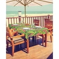 thumbnail image 2 of Fsddascl Green Tropical Leaves Outdoor Tablecloth - 52x70 Inch Rectangle Dining Table Cover, Summer Palm Botanical Pink Waterproof Outdoor Table Cloth with Umbrella Hole & Zipper for Picnic/Patio, 2 of 7