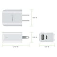 thumbnail image 4 of Cellet UL Certified 18W 2-Port USB-C Power Adapter with (3-Pack) USB-C to USB-C Cables (3ft, 6ft, 10ft) for Celero 5G+ | White, 4 of 9