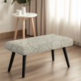 thumbnail image 4 of Chririnla Soft Dining Room Bench Slipcover, Vintage Floral Scroll Polyester Spandex Fabric, Stretch Washable Bench Seat Protector for Dining Room Hotel, 4 of 9