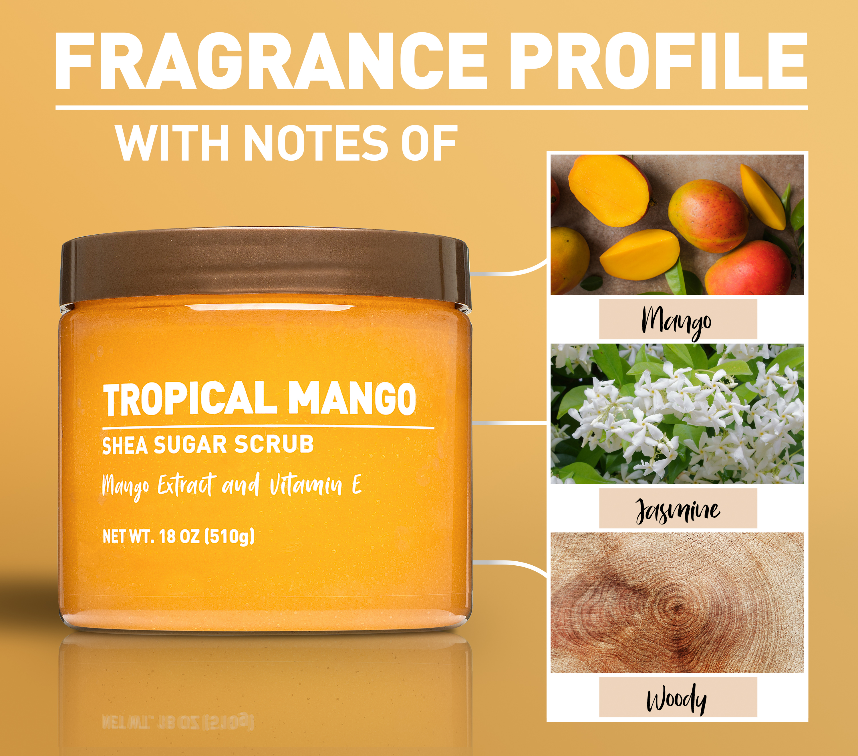 Equate Shea Sugar Scrub, Tropical Mango photo 3