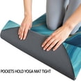 thumbnail image 3 of Blue Marble Gold Wave Pattern Hot Yoga Mat Towel Non Slip for Hot Yoga - Quick-Drying Yoga Mat Cover with 4 Corner Pockets with Travel Bag - Hot Yoga Towel Non Slip 70"x26", 3 of 6