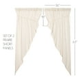 thumbnail image 3 of VHC Brands Farmhouse 63"x36"x18" Prairie Panel Pair Creme Rod Window Curtains, 3 of 7