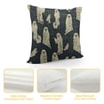 thumbnail image 4 of SHANXI  Halloween Throw Pillow Covers Cute Little Funny Ghost Dancing Night Sky Spooky Halloween Party Throw Pillow Cases for Home Decor Halloween Thanksgiving Cushion Cover 22x22in, 4 of 5