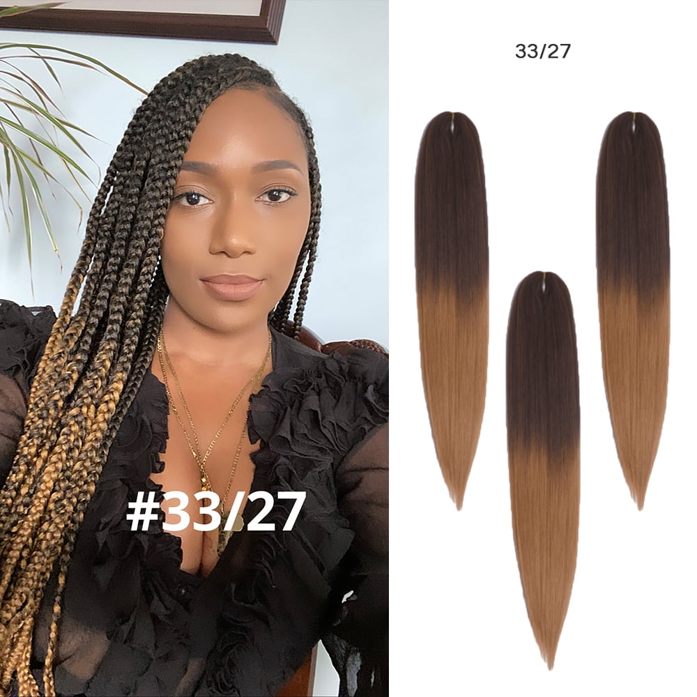 Dosso Beauty 3 Bundle Pack 28" Pre-Stretched Hypoallergenic Itch-Free Braiding  Hair (33/27) - Walmart.com