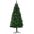 thumbnail image 1 of HOMCOM 6FT Christmas Tree Holiday Seasonal Indoor Metal Stand, 1 of 10