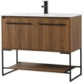 thumbnail image 4 of 40 inch Single Bathroom Vanity in Walnut Brown, 4 of 16