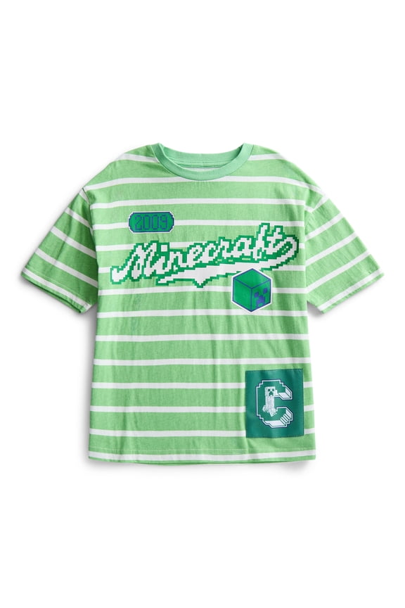 Boy's Stripe Tee, Crew Neck, Short Sleeve, Graphic T-Shirt, Sizes XS - 2XL