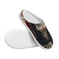 thumbnail image 3 of Goofa Gothic Skull With Roses Print Womens Mens Cotton Lightweight House Slippers , Washable Home Slippers,Indoor Comfy Bedroom Cozy Slippers-44/45, 3 of 7