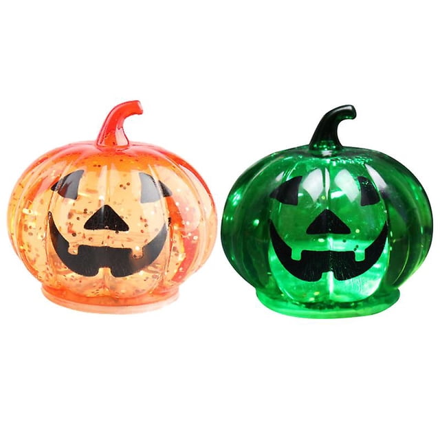 Lámpara LED de calabaza de 2 piezas para decoraciones de Halloween