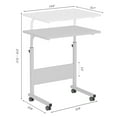 thumbnail image 5 of SogesPower Standing Computer Desk with Wheels, Movable Side Desk, Sitting Desk Height Adjustable- White, 5 of 5