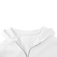 thumbnail image 3 of KeShDi Leather Jacket Men's Zipper Hoodie Shoulder Down Hoodie Solid Color Full Zipper Sportswear Men's Casual Hoodie White XL, 3 of 5