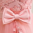 thumbnail image 5 of Little Big Girls Flower Dress Sleeveless Bowknot Wedding Pageant Dance Gown for 4-14Y, 5 of 7
