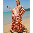 thumbnail image 4 of Edolynsa Beach Kaftan Coverups for Women Cover Up Wrap Dress Summer Holiday Tunic, 4 of 6