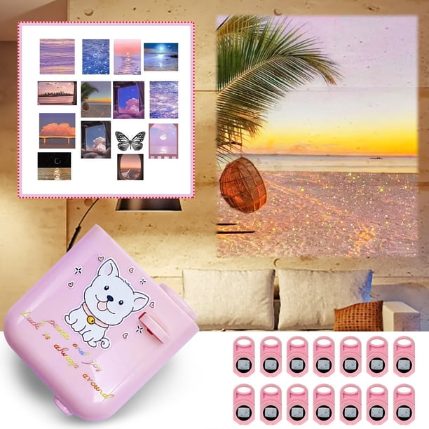 Luces LED, lámpara de escritorio, luz de noche, luz de lectura, iluminación de proyección, proyector de fotos, juguete, luces de diapositivas, accesorios de fotos, regalos para niños y artículos, 14 i