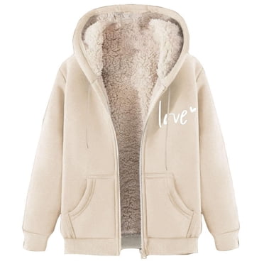 Krdevn Womens Heavyweight Lined Hooded Open Front Jacket for and Winter Warm Outwear Coats with Pockets,4XL