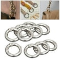 thumbnail image 4 of 10Pcs Round Spring Snap Hooks Carabiner Strap Jewelry Circle Anklet Link Purse Bag for Key Chains Key Argent 20mm, 4 of 8