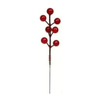 Taicans 10 Pack 6 Inch Artificial Red Berry Picks for Christmas Tree Burgundy Red Berries Stems Holly Berry Branches Ornaments Wreath Crafts Wedding Holiday Season Winter Home Decor