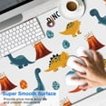thumbnail image 2 of Long Mouse Pads for Desk,White Dinosaurs Volcanoes Names Pattern Desk Mats on Top Of Desks, Desk Mouse Pad Extra Large with 3mm Non-Slip Base and Stitched Edge for Gaming,Office,Work,Home 47.3"x23.6", 2 of 6