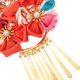 thumbnail image 5 of Accesorio para el cabello de estilo japonés Hanfu Tassel Horquillas Play Clip Barrette Floral Peluquería para ropa tradicional Kimono Decoración Roja (El patrón de tela es aleatorio), 5 of 6