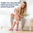 thumbnail image 2 of Toddler Girls Socks with Grips Baby Anti Slip Ankle Socks 12 Pairs Kids Cute Cartoon Patterns Sock for 6M-7 Years, 2 of 6