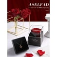 thumbnail image 4 of Preserved Red Real Rose with I Love You Necklace in 100 Languages -Eternal Flowers Rose Gifts for Mom Wife Girlfriend on Birthday Anniversary Christmas Mothers Day Valentines Romantic Gifts for Her, 4 of 7