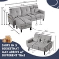 thumbnail image 4 of Soscana Sectional Sofa with Storage Ottoman and Loveseat, Modern 3 Seater L Shaped Couch Love Seat for Living Room Apartment Studio Office,Living Room Furniture Set,Light Gray, 4 of 8