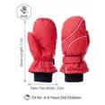 thumbnail image 3 of Spencer Kids Ski Gloves Winter Waterproof Snow Mittens Winter Warm Gloves for Boys and Girls Outdoor Activities (Suit 4-9 years), 3 of 6