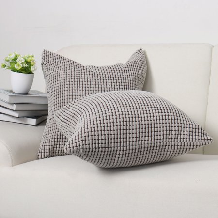 Sofa Cushion Cover Striped Corduroy Throw Toss Pillow Case Shell
