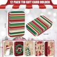 thumbnail image 2 of Whaline 12Pcs Christmas Tin Gift Card Holder Boxes 6 Design Metal Box with Lids Rustic Xmas Tree Snowman Tin Box Container for Christmas Stocking Stuffer Cards Crafts Party Favors, 2 of 7