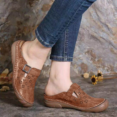 

〖Yilirongyumm〗 Khaki 41 Sandals Women Fashionable And Comfortable Breathable With Sandals Hollow Slope Large Size Women s Sandals