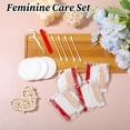 thumbnail image 3 of 100 packs of wedding bathroom basket essentials, providing travel cleaning kits for guests, including bamboo cotton swabs, nail files, makeup cotton pads, dental floss, 3 of 5