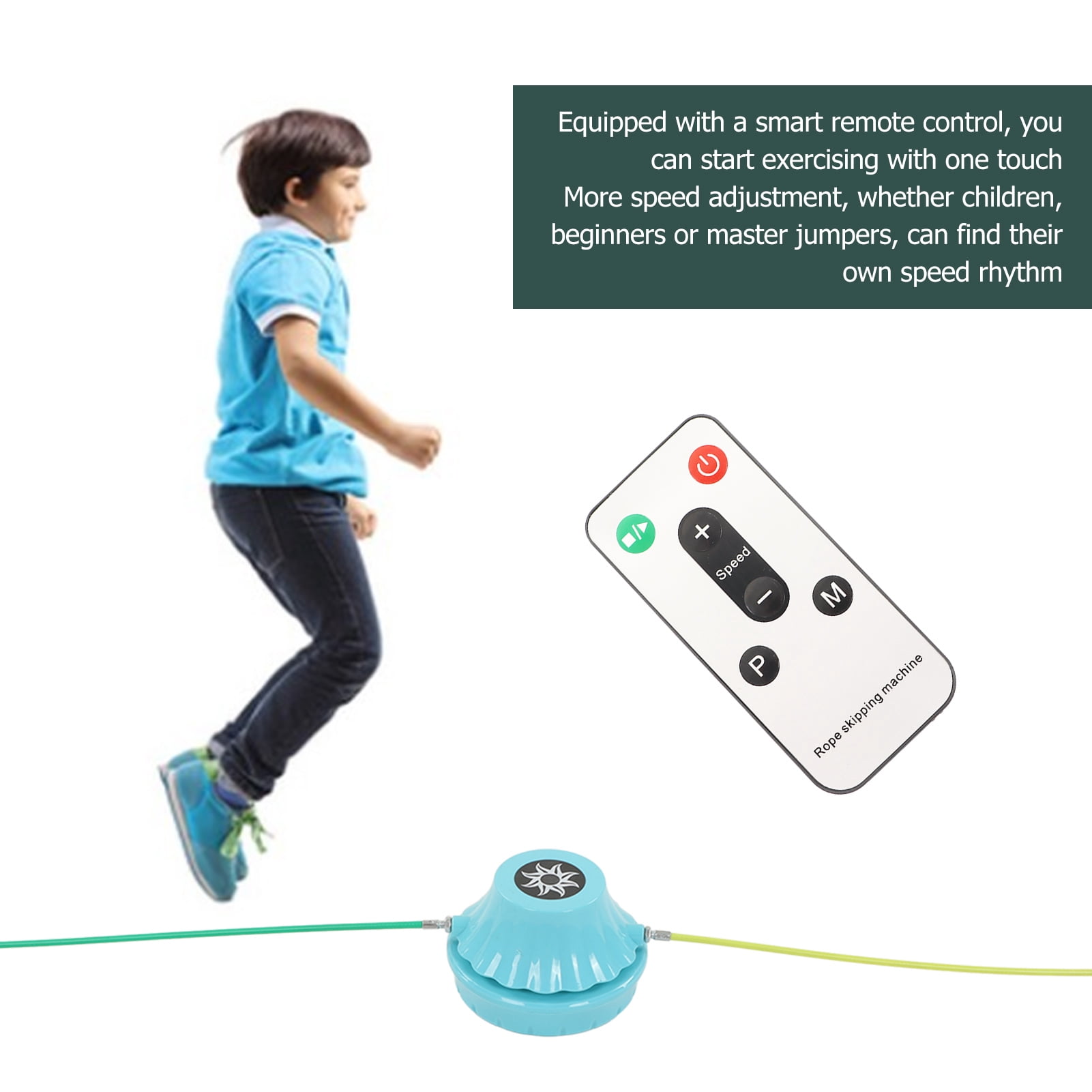 Smart Jump Rope Machine Electronic Skipping Ropes, Counting Workout Entertainment Remote Control Multiplayer Jumping Rope Groups Rope Skipping for Women Men