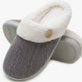 thumbnail image 5 of shoeslocker Womens Memory Foam Fuzzy Slippers Knitted House Slippers for Women Comfy Slip-On Warm House Shoes, 5 of 7