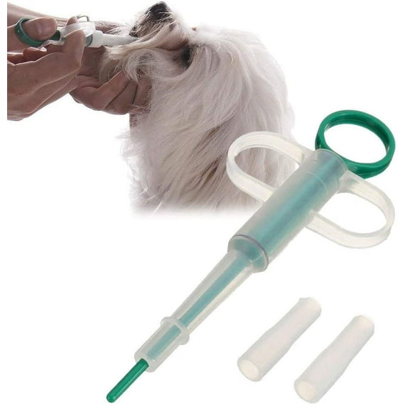 D-GROEE Pets Feed Solid Pills Gun Pet Pill Dispenser Dog Pill Dispenser Cat Pill Shooter Tablet Soft Tip Syringe Pet Medical Feeding Dispenser for Small Pet