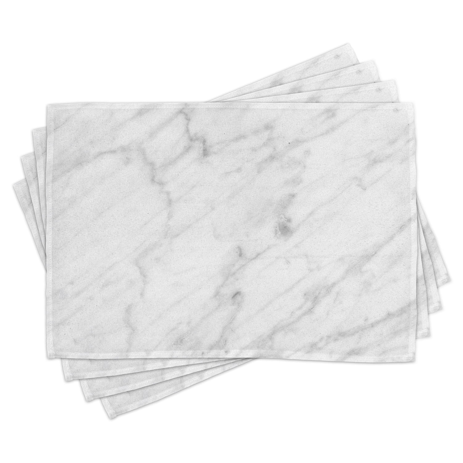 Marble Placemats Set of 4 Carrara Marble Tile Surface Organic Sculpture