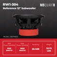 thumbnail image 3 of MB Quart RW1-304 Reference Subwoofer (Black) – 12 Inch Subwoofer, 1200 Watts, Car Audio, 3 Inch Voice Coils, Best Sound Quality in Vented Enclosures, 3 of 11