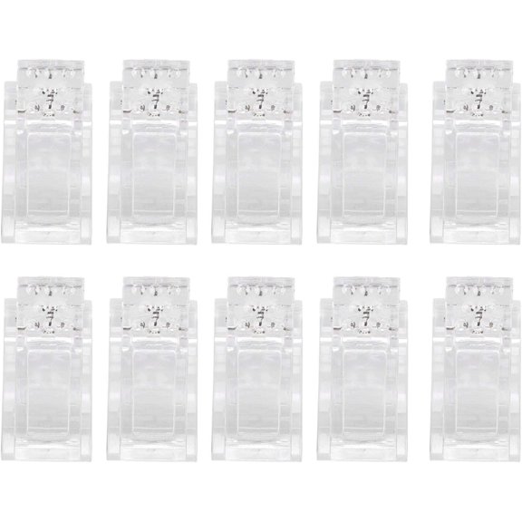 Nail Gel Tool, 10pcs / Set Convenient Quick Building Mold Clips Nail Gel Accessories Painless Transparent Nail Tips Clip for Nail Design