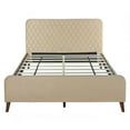 thumbnail image 3 of Better Home Products Roza Velvet Upholstered Queen Bed with Headboard Champaign, 3 of 10
