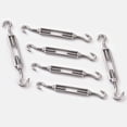 thumbnail image 2 of M6 Hook & Hook/C to C Turnbuckle 304 Stainless Steel, Hardware Kit for Wire Rope Tension Heavy Duty, for Sun Shade, Tent Installation, Anti-Rust, 6 Packs, 2 of 5