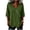 Green, variant on Women's V Neck Wrap Blouse, 3/4 Sleeve Side Drawstring Casual Tunic Top with Button