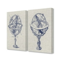 Stupell Armillary Sphere Diagram Illustrations, 2pc Multi Piece Canvas Wall Art Set, 16 x 20 - Multi-color - 16 x 20