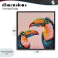 thumbnail image 4 of Stupell Industries Eclectic Tropical Toucan Paradise Black Framed Giclee Art, 12 x 12, by Lucia Stewart, 4 of 8