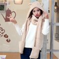 thumbnail image 3 of Scarf for Women Scarves for Women Lightweight Women Cute Thick Hat Ear Protectors Warm Plush Hat Scarf Gloves Set, 3 of 5